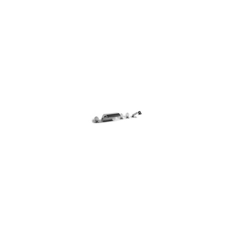 RIVOLI Deck bath mixer 5 holes with waterfall spout Chrome  Bongio 05535-D BONGIO RUBINETTERIE  - 1