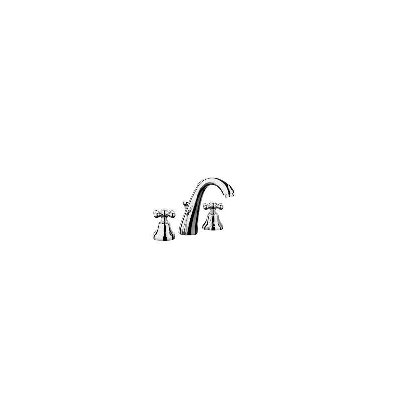 AXEL Batteria  Lavabo 3 fori completa di scarico 1.1/4" Cromo  Bongio 15501 BONGIO RUBINETTERIE  - 1