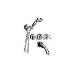 AXEL Built-in bath mixer with shower set duplex Chrome  Bongio 15530-D BONGIO RUBINETTERIE  - 1