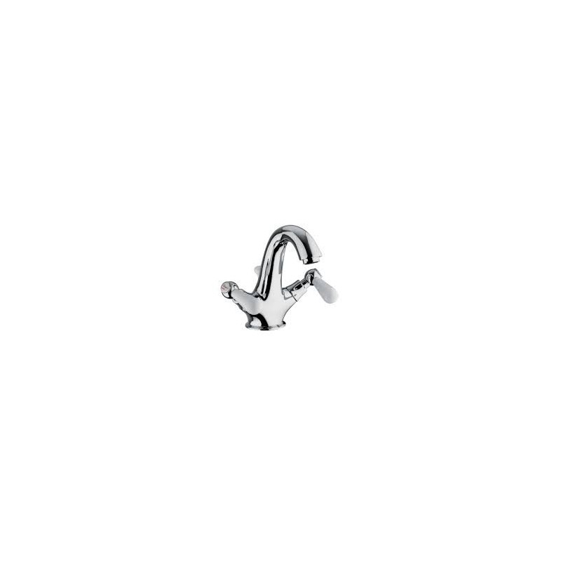 OXFORD LUX Einloch Armatur mit Ablaufgarnitur 1.1/4" Chrome  Bongio 19521 BONGIO RUBINETTERIE  - 1