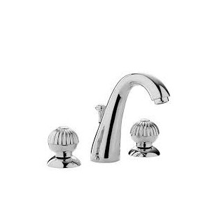 RADIANT Batterie Sink 3 trous complete échappement 1.1/4" Chrome  Bongio 02501 BONGIO RUBINETTERIE  - 1