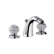 RADIANT Batterie Bidet 3 trous avec Bouche complete échappement 1.1/4" Chrome  Bongio 02503 BONGIO RUBINETTERIE  - 1