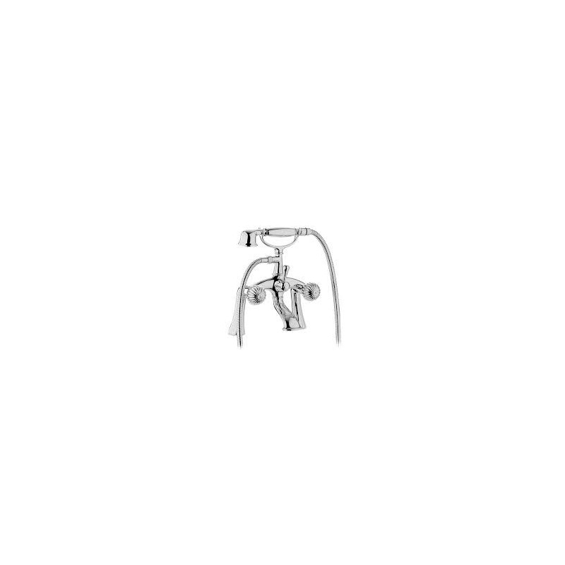 RADIANT External bath mixer on pillar with shower set Chrome  Bongio 02527 BONGIO RUBINETTERIE  - 1