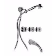 RADIANT Groupe Bath encastré avec set de douche duplex Chrome  Bongio 02530-D BONGIO RUBINETTERIE  - 1