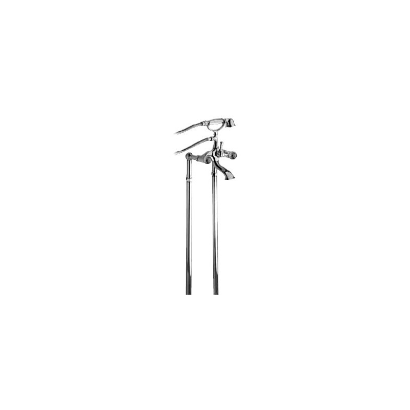 RADIANT External bath mixer to the floor with shower set Chrome  Bongio 02528 BONGIO RUBINETTERIE  - 1