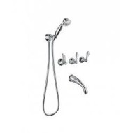 ZENITH Groupe Bath encastré avec set de douche duplex Chrome  Bongio 23530-D BONGIO RUBINETTERIE  - 1