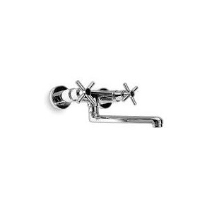 KITCHEN Waschbeckenbatterie für Wand mit Schwenkhahn Gebürstetem Stahl  Bongio 30570 BONGIO RUBINETTERIE  - 1