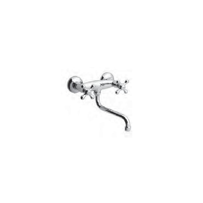 KITCHEN Wall kitchen mixer with swivel spout broshed stainless  Bongio 15570 BONGIO RUBINETTERIE  - 1
