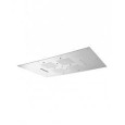 WELLNESS Soffione Doccia  Incasso a soffitto 850x540mm doppia cascata e cromoterapia Acciaio  Bongio 888-C8 BONGIO RUBINETTERIE 