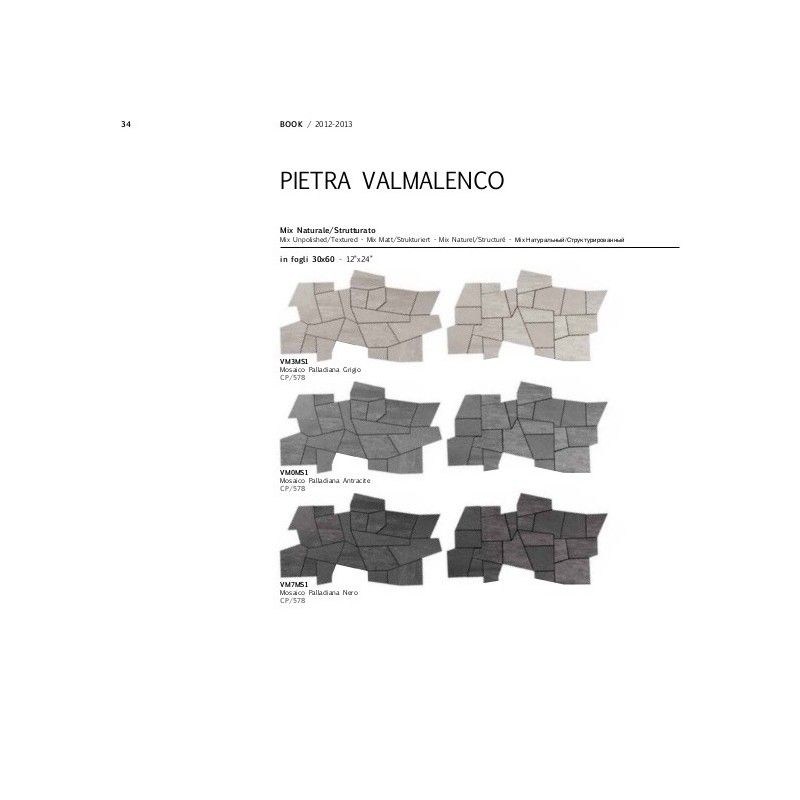 PIETRA VALMANENCO PALLADIANA 30X60 R 0VM360S COEM