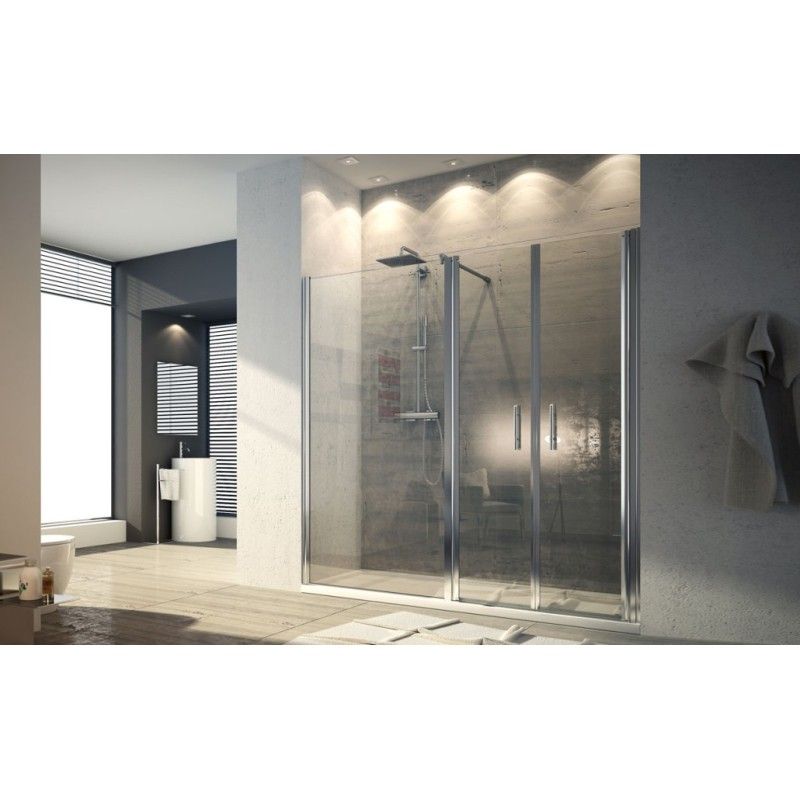 Aurea Porta  Box Doccia  da  160cm Cromo  Cristallo 6mm Trasparente FORTE BOX DOCCIA  - 1