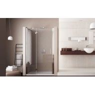 Mono One door Shower cabin  from  90cm Chrome  Crystal 6mm Transparent FORTE BOX DOCCIA  - 1