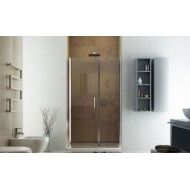 Duo Porta  Box Doccia  da  80cm Cromo  Cristallo 6mm Trasparente FORTE BOX DOCCIA  - 1