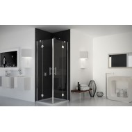 Bat Angolo ad Ante Box Doccia  da  90x90cm Cromo  Cristallo 6mm Trasparente FORTE BOX DOCCIA  - 1