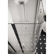 Elle Ecke Duschkabine  von  90X90cm Chrom  Kristall 6mm Transparent FORTE BOX DOCCIA  - 1