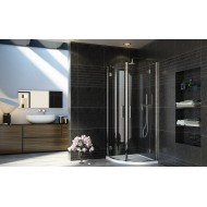 Adriatico Runde Duschkabine  von  70X70cm Chrom  Kristall 6mm Transparent FORTE BOX DOCCIA  - 1