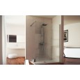 Pharo Fixed Shower Screen  from  90cm Chrome  Crystal 6mm Transparent FORTE BOX DOCCIA  - 1