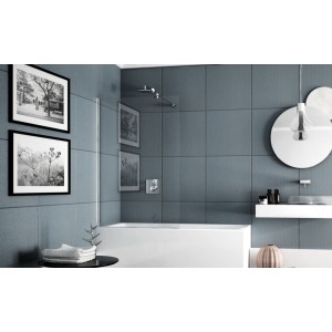 Pharo anta Fissa Sopravasca da  68-70cm Cromo  Cristallo 6mm Trasparente FORTE BOX DOCCIA  - 1