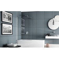 Pharo anta Fissa Sopravasca da  78-80cm Cromo  Cristallo 6mm Trasparente FORTE BOX DOCCIA  - 1