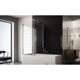Cube Bathtub Panel from  63-75cm Chrome  Crystal 6mm Transparent FORTE BOX DOCCIA  - 1