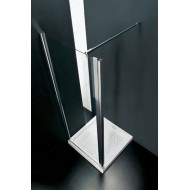 Anta Fissa F1 Box Doccia  da  70cm Cromo  Cristallo 6mm Trasparente FORTE BOX DOCCIA  - 1