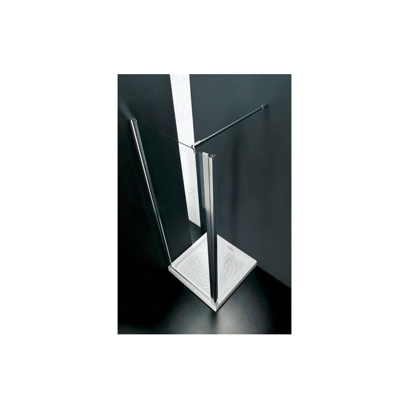 Fixed Shower Screen F1 Shower cabin  from  90cm Chrome  Crystal 6mm Transparent FORTE BOX DOCCIA  - 1