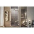 Cleo Saloon Door Shower cabin  from  100cm Chrome  Crystal 6mm Transparent FORTE BOX DOCCIA  - 1