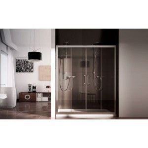 Mithra Panels Shower cabin from 140cm Chrome Crystal 6mm Transparent FORTE BOX DOCCIA - 1