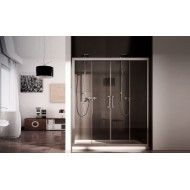 Mithra  Duschkabine  von  160cm Chrom  Kristall 6mm Transparent FORTE BOX DOCCIA  - 1