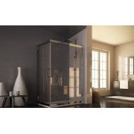 Roma Ecke Duschkabine  von  100X100cm Chrom  Kristall 6mm Transparent FORTE BOX DOCCIA  - 1
