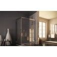 Roma Angolo Ante Box Doccia  da  120X80cm Cromo  Cristallo 6mm Trasparente FORTE BOX DOCCIA  - 1