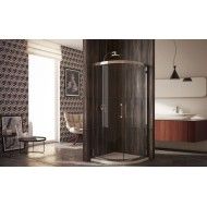 Flora Corner Semicircular Panels Shower cabin  from  70X70cm Chrome  Crystal 6mm Transparent FORTE BOX DOCCIA  - 1