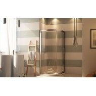 Diana Corner Semicircular Panels Shower cabin  from  90x90cm Chrome  Crystal 6mm Transparent FORTE BOX DOCCIA  - 1