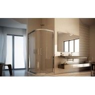 Giano Rettangolare Ante Box Doccia  da  80X120cm Cromo  Cristallo 6mm Trasparente FORTE BOX DOCCIA  - 1