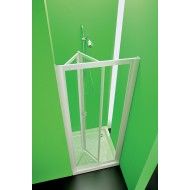 Domino Porta Box Doccia  da  70cm Bianco Cristallo Temperato 3mm Trasparente FORTE BOX DOCCIA  - 1