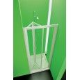 Domino Porta Box Doccia  da  90cm Bianco Cristallo Temperato 3mm Trasparente FORTE BOX DOCCIA  - 1