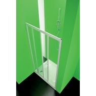 Maestrodue Sliding Doors Shower cabin  from  120cm White Crystal Temperato 3mm Transparent FORTE BOX DOCCIA  - 1