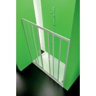 Maestrocentro  Porta Box Doccia  da  160cm Bianco Cristallo Temperato 3mm Trasparente FORTE BOX DOCCIA  - 1