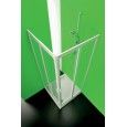 Vela Angolo Ante Box Doccia  da  80X80cm Bianco Cristallo Temperato 3mm Trasparente FORTE BOX DOCCIA  - 1