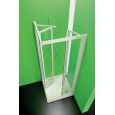Flex Ecke Duschkabine  von  70X90cm Weiss Temperiertes Kristall 3mm Transparent FORTE BOX DOCCIA  - 1