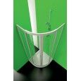Ponte Semicircular Panels Shower cabin  from  90cm White Crystal Temperato 3mm Transparent FORTE BOX DOCCIA  - 1