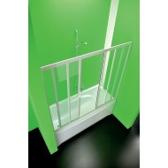 Maestrocentro  Ante Sopravasca da  170-180cm Bianco Cristallo Temperato 3mm Trasparente FORTE BOX DOCCIA  - 1