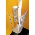 Omega Laterale Box Doccia  da  100X80cm Bianco PVC Trasparente FORTE BOX DOCCIA  - 1