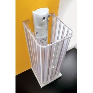 Delta 3 Ante Box Doccia  da  70X90cm Bianco PVC Trasparente FORTE BOX DOCCIA  - 1