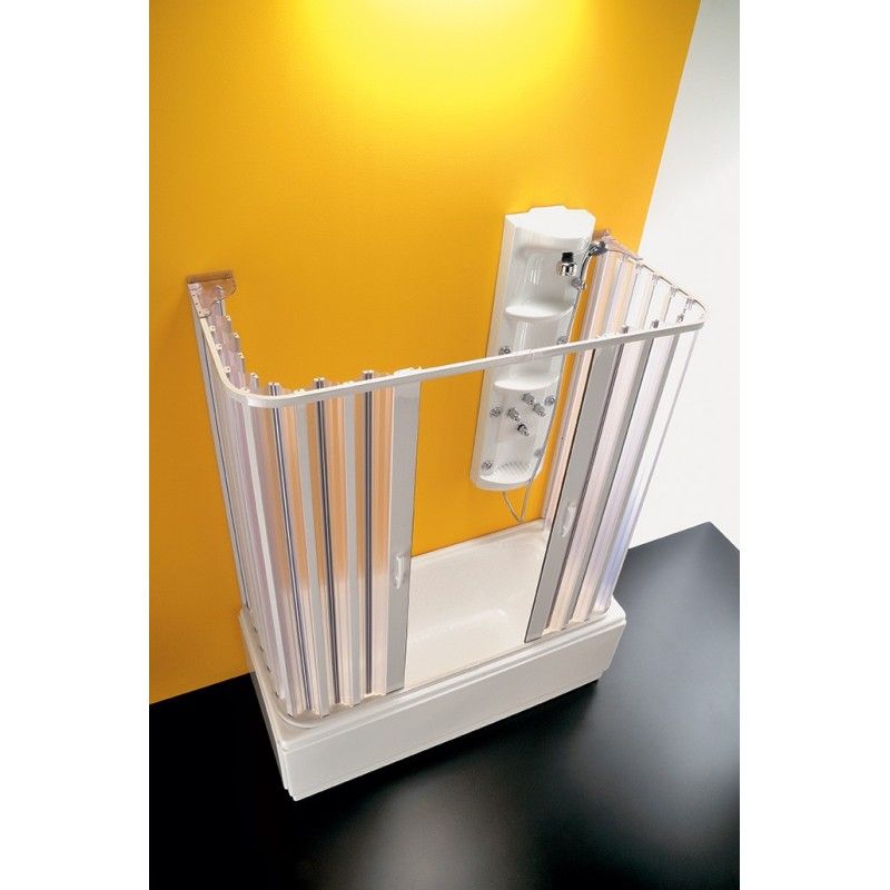 Delta 3 Bathtub Panel from  70X170cm White PVCTransparent FORTE BOX DOCCIA  - 1
