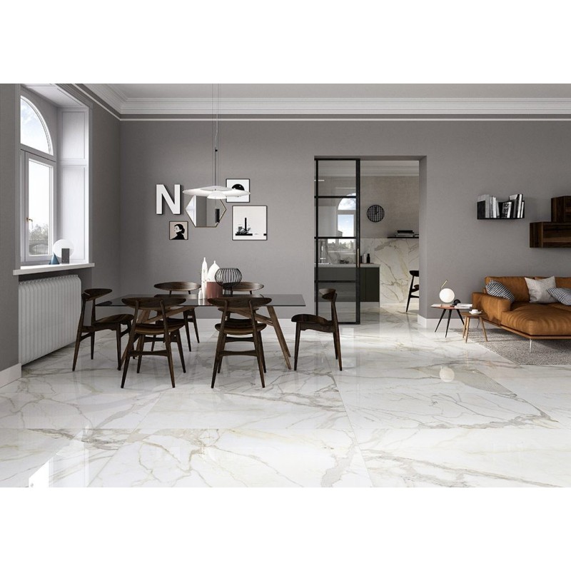 MARMOREA BIANCO CALACATTA 75X75 Lucidato/Rett.  Fioranese MM752LR FIORANESE CERAMICHE - 1