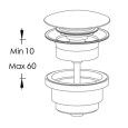 Complementi bagno Piletta con tappo a pressione CLIC-CLAC per lavabo Ritmonio RITMONIO - 1