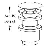 Complementi bagno Piletta con tappo a pressione CLIC-CLAC per lavabo Ritmonio RITMONIO - 1
