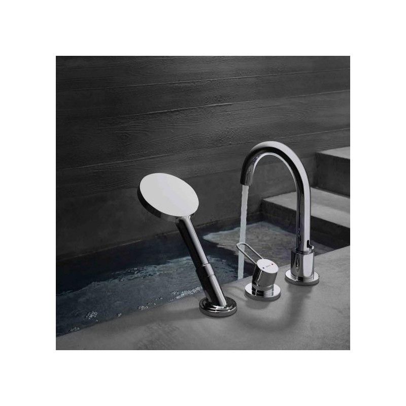 AXOR UNO  Melangeur de bain 3 trous  Avec poignee en etrier  38436000 HANSGROHE - 1