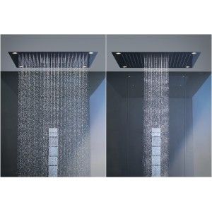 AXOR STARCK SHOWER COLLECTION Overhead 720X720MM With lighting Optic steel AXOR 10627800 HANSGROHE - 1